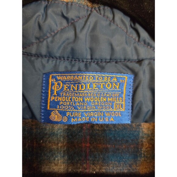 Vintage 70s Pendleton 100% Virgin Wool Shirt Mens XLarge Plaid Made in USA - Picture 5 of 5